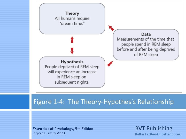Figure 1 -4: Theory-Hypothesis Relationship Essentials of Psychology, 5 th Edition Stephen L. Franzoi Figure 1 -4: Theory-Hypothesis Relationship Essentials of Psychology, 5 th Edition Stephen L. Franzoi