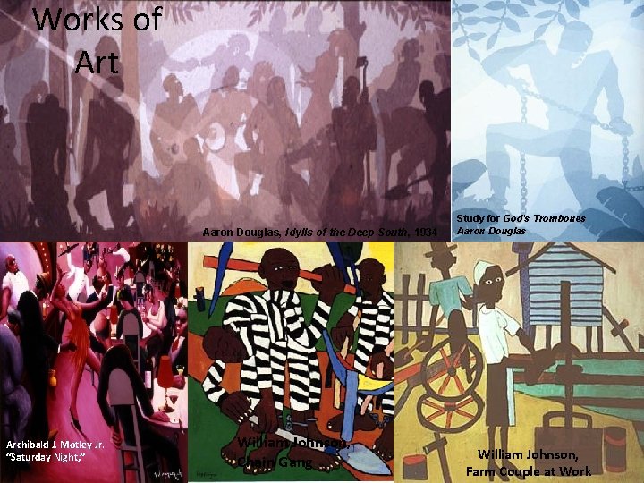 Works of Art Aaron Douglas, Idylls of the Deep South, 1934 Archibald J. Motley