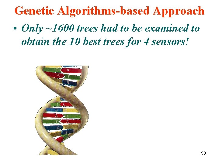 Genetic Algorithms-based Approach • Only ~1600 trees had to be examined to obtain the Genetic Algorithms-based Approach • Only ~1600 trees had to be examined to obtain the