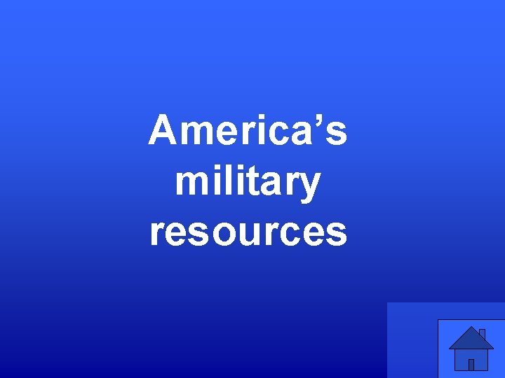 America’s military resources 