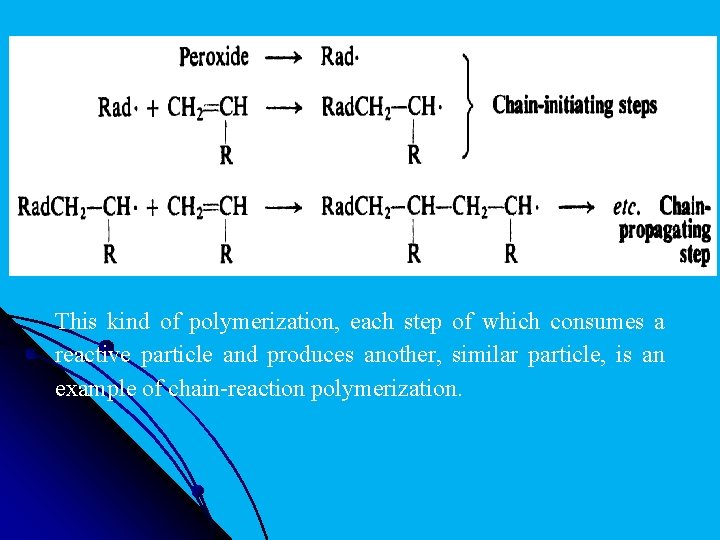 l This kind of polymerization, each step of which consumes a reactive particle and