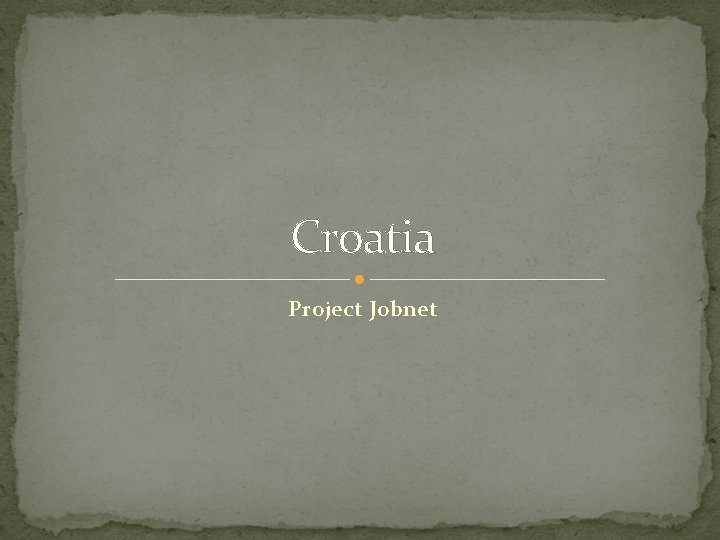 Croatia Project Jobnet 