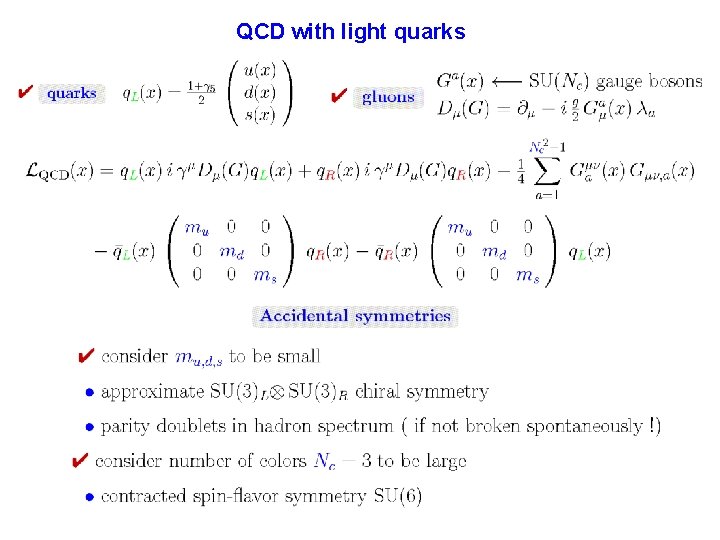 QCD with light quarks 