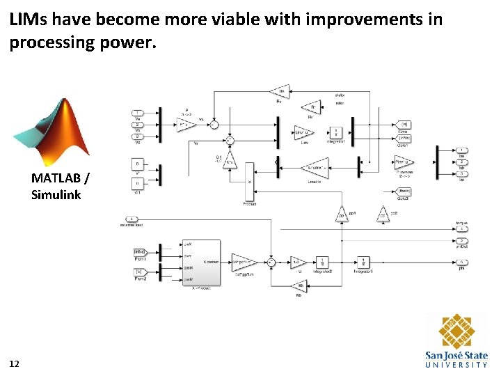 LIMs have become more viable with improvements in processing power. MATLAB / Simulink 12