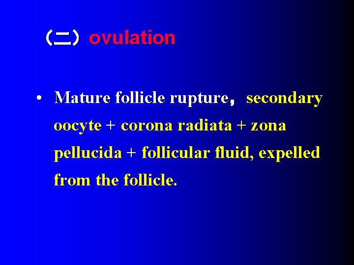 Mature ovum is expelled from the