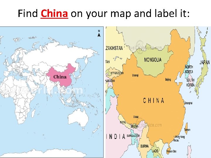 Find China on your map and label it: 