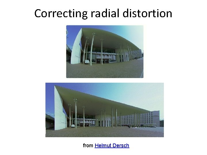 Correcting radial distortion from Helmut Dersch Correcting radial distortion from Helmut Dersch