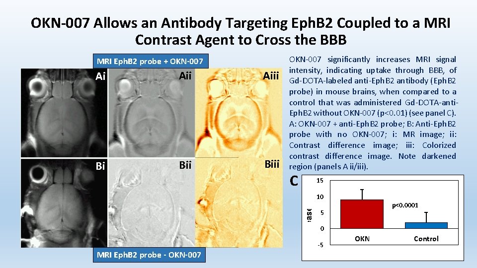 OKN-007 Allows an Antibody Targeting Eph. B 2 Coupled to a MRI Contrast Agent