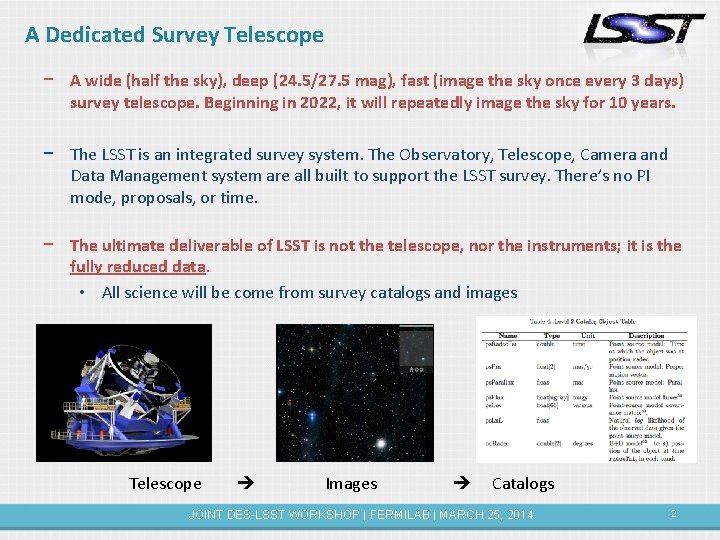 A Dedicated Survey Telescope − A wide (half the sky), deep (24. 5/27. 5