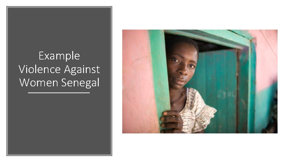 Example Violence Against Women Senegal Example Violence Against Women Senegal