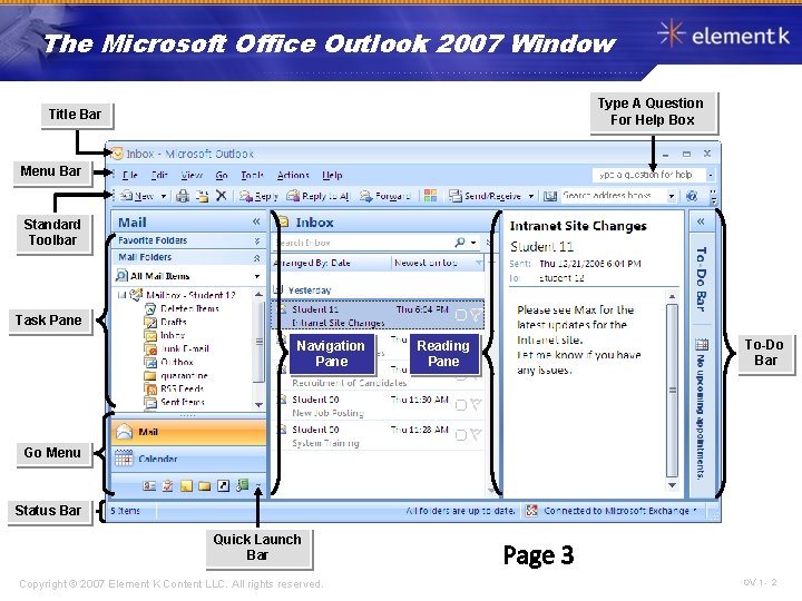 The Microsoft Office Outlook 2007 Window Type A Question For Help Box Title Bar