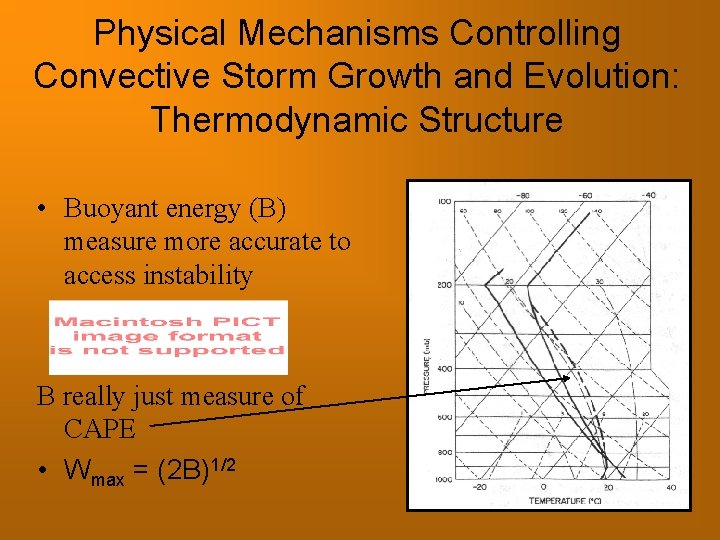 Physical Mechanisms Controlling Convective Storm Growth and Evolution: Thermodynamic Structure • Buoyant energy (B)