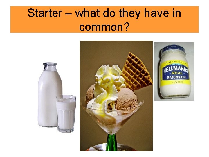 Starter – what do they have in common? 