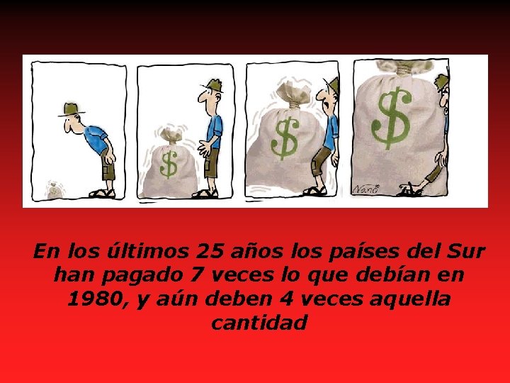 En los últimos 25 años los países del Sur han pagado 7 veces lo