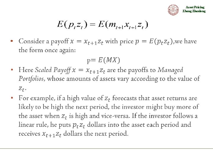 Asset Pricing Zhenlong • 