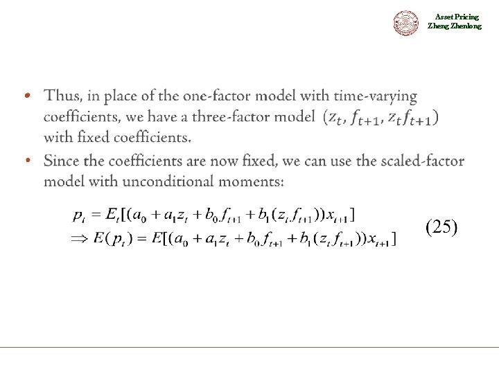 Asset Pricing Zhenlong • 