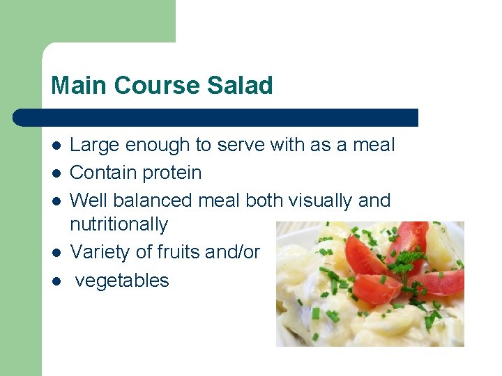 Main Course Salad l l l Large enough to serve with as a meal