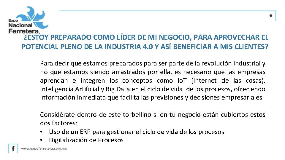 ¿ESTOY PREPARADO COMO LÍDER DE MI NEGOCIO, PARA APROVECHAR EL POTENCIAL PLENO DE LA