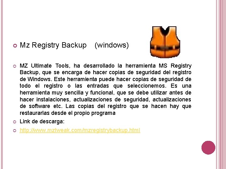 Mz Registry Backup (windows) MZ Ultimate Tools, ha desarrollado la herramienta MS Registry Mz Registry Backup (windows) MZ Ultimate Tools, ha desarrollado la herramienta MS Registry