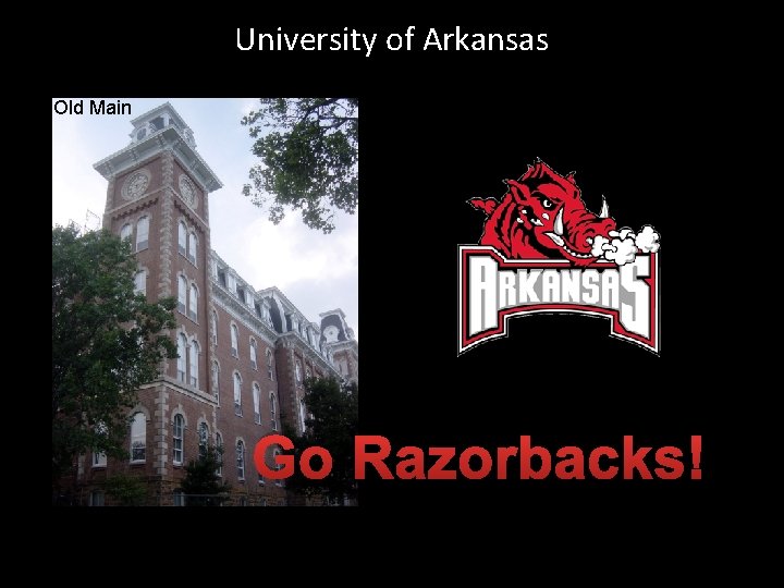 University of Arkansas Old Main Go Razorbacks! University of Arkansas Old Main Go Razorbacks!