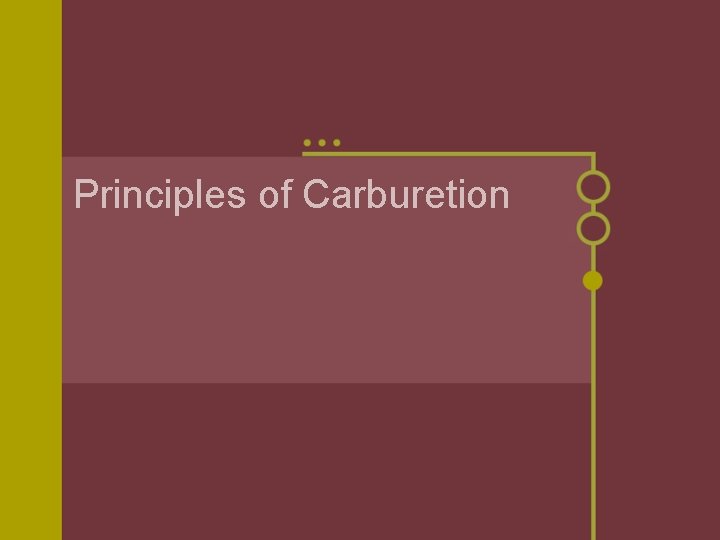 Principles of Carburetion 