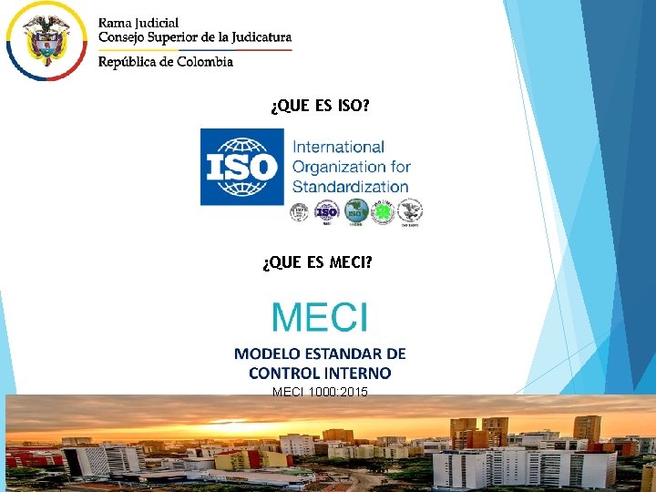 ¿QUE ES ISO? ¿QUE ES MECI? MECI 1000: 2015 