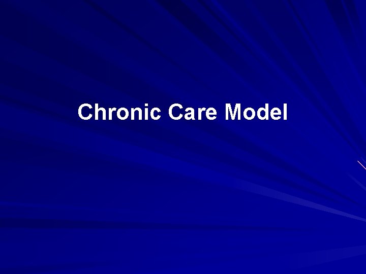 Chronic Care Model 