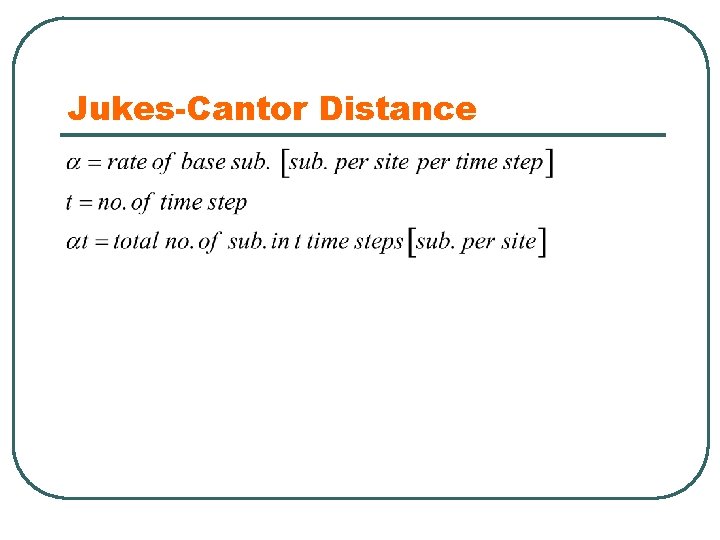 Jukes-Cantor Distance 