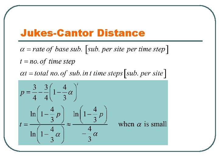 Jukes-Cantor Distance 