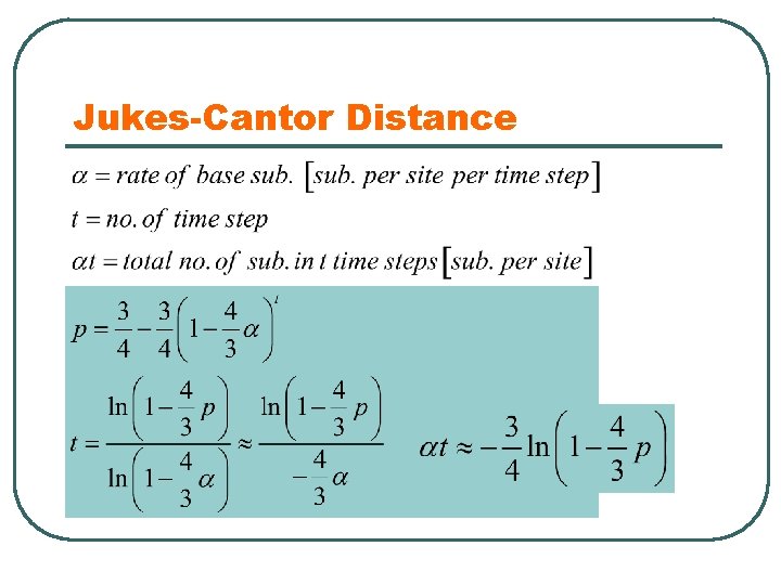 Jukes-Cantor Distance 