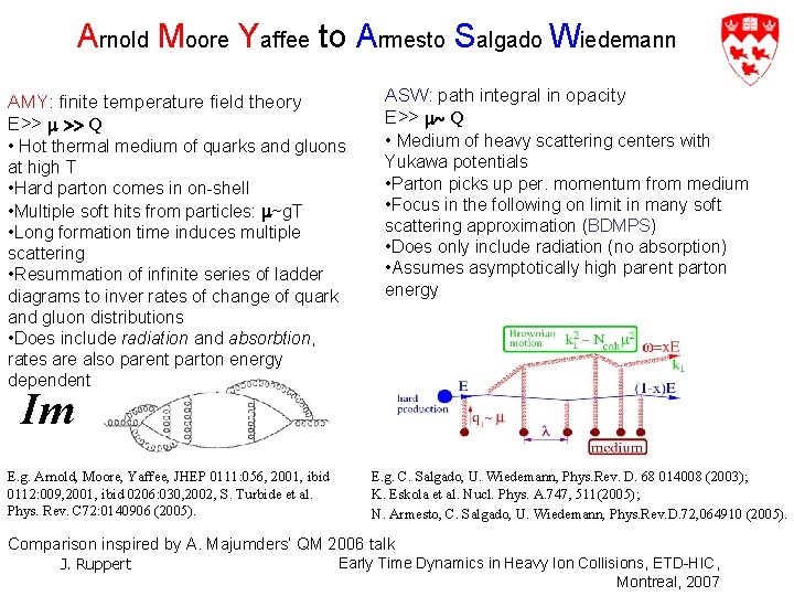 Arnold Moore Yaffee to Armesto Salgado Wiedemann AMY: finite temperature field theory E>> m