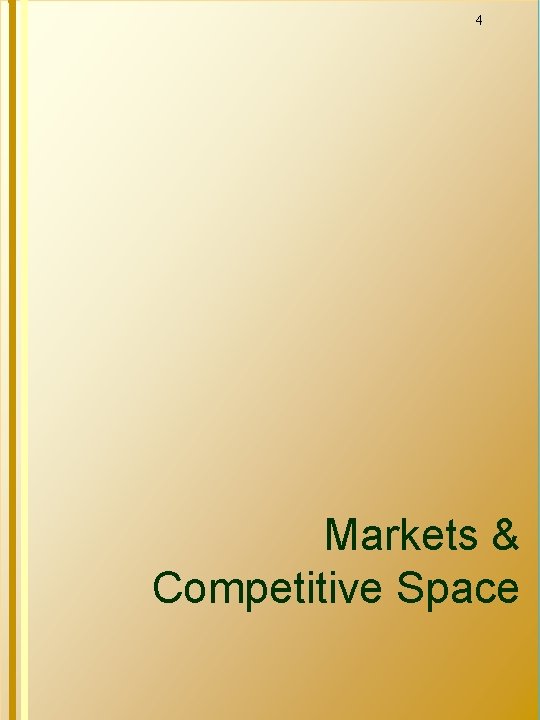 4 Markets & Competitive Space 