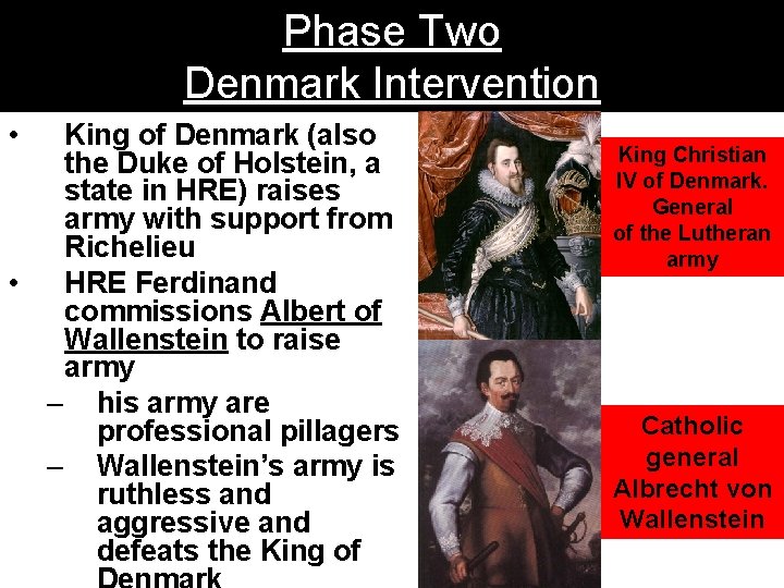 Phase Two Denmark Intervention • King of Denmark (also the Duke of Holstein, a