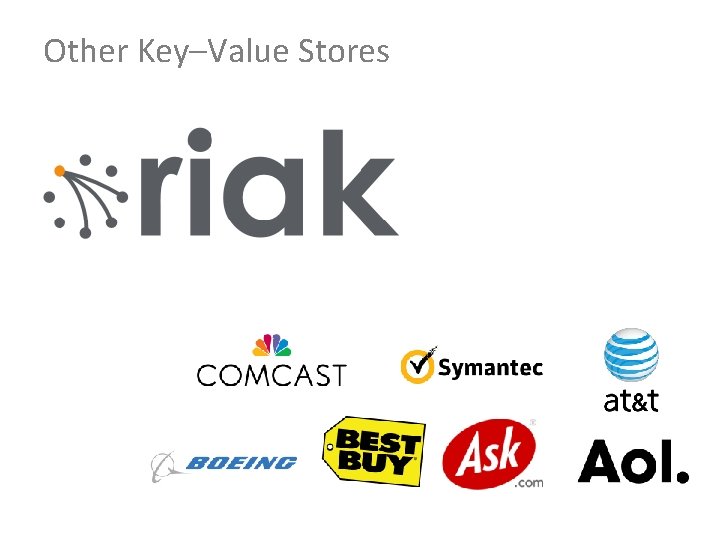 Other Key–Value Stores 
