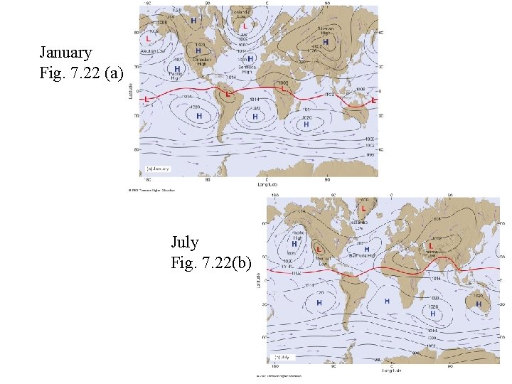January Fig. 7. 22 (a) July Fig. 7. 22(b) 