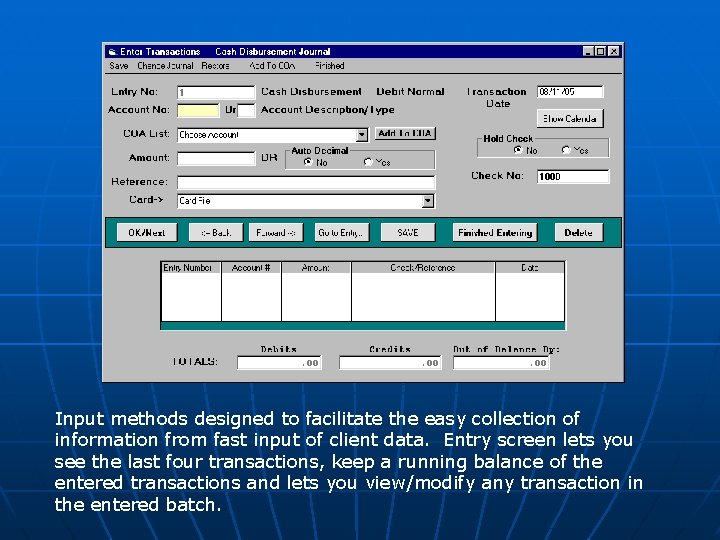 Input methods designed to facilitate the easy collection of information from fast input of