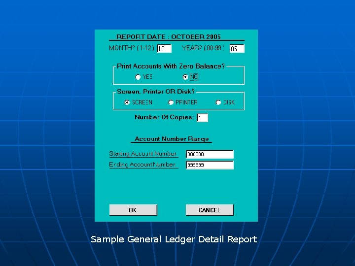 Sample General Ledger Detail Report 