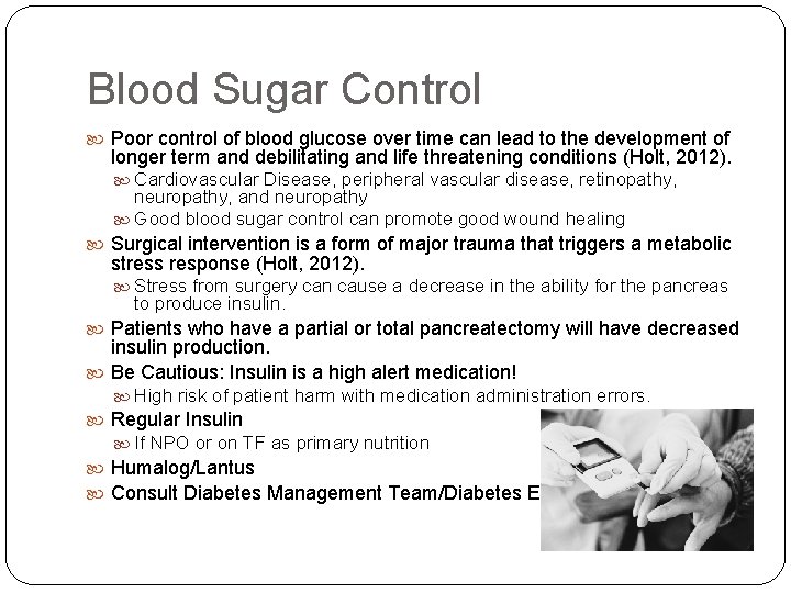 Blood Sugar Control Poor control of blood glucose over time can lead to the