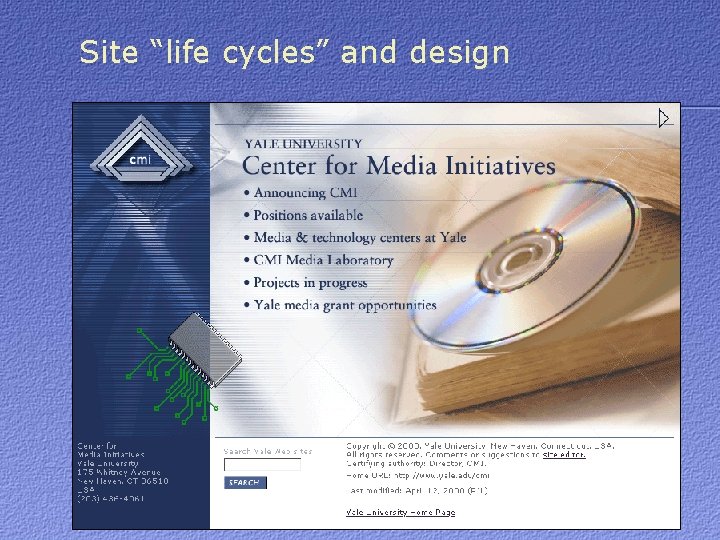 Site “life cycles” and design 