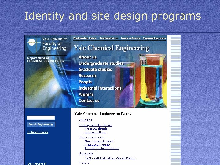 Identity and site design programs 