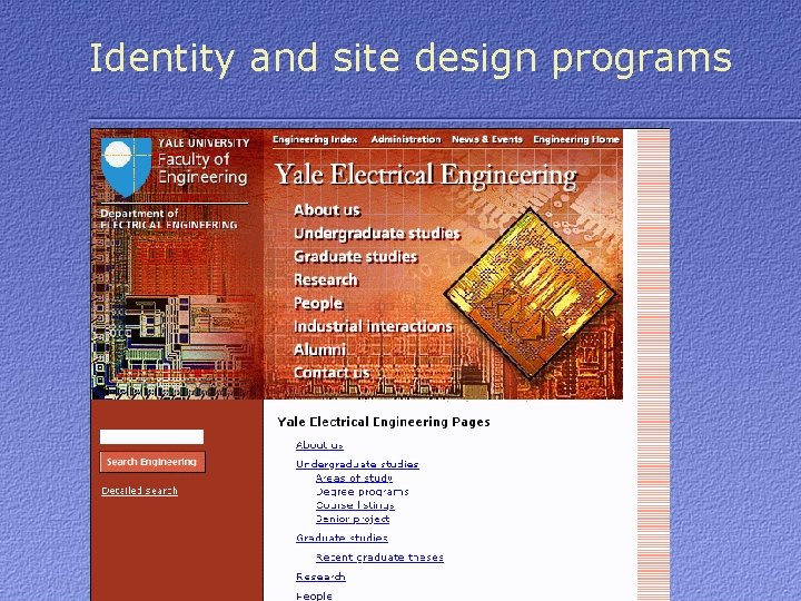 Identity and site design programs 