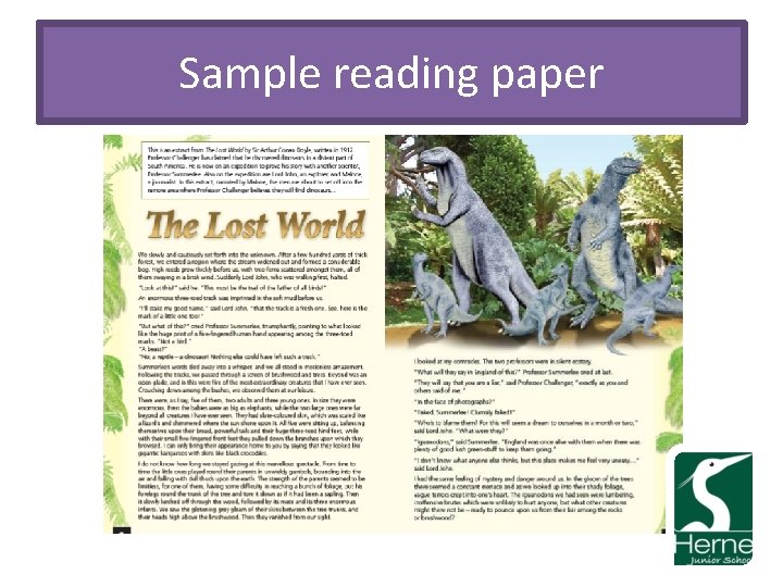 Sample reading paper 