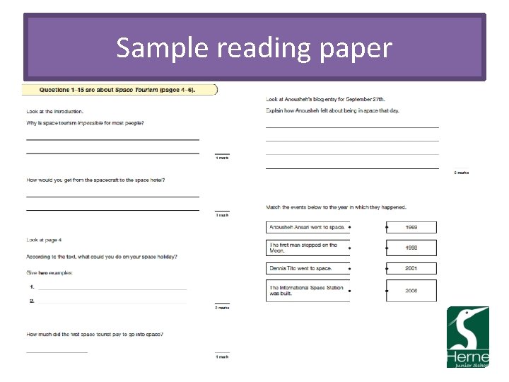 Sample reading paper 