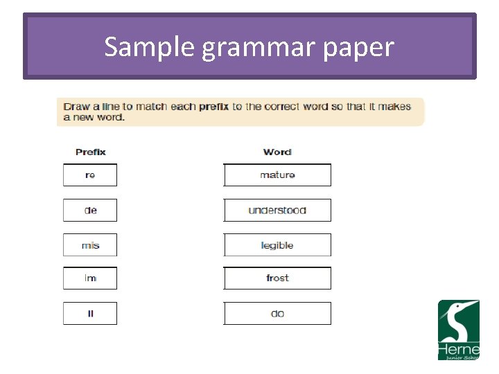 Sample grammar paper 