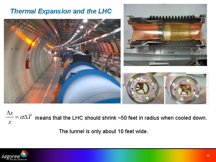 Thermal Expansion and the LHC means that the LHC should shrink ~50 feet in