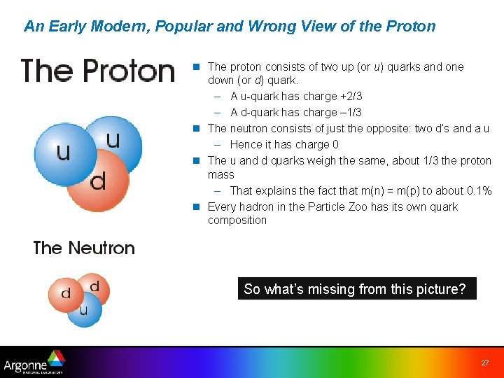 An Early Modern, Popular and Wrong View of the Proton n The proton consists