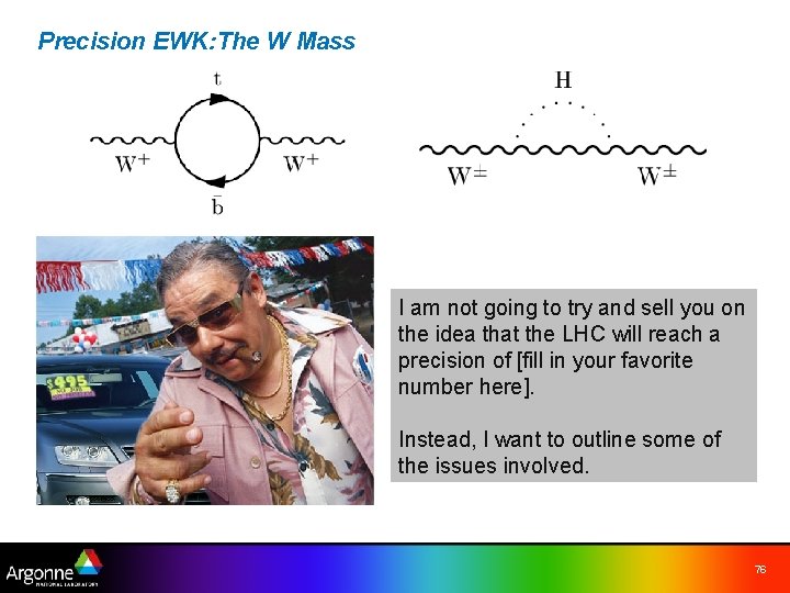 Precision EWK: The W Mass I am not going to try and sell you