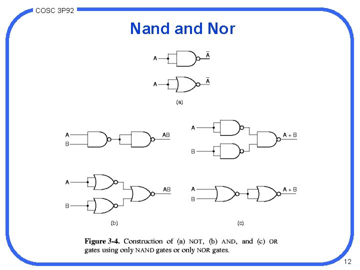 COSC 3 P 92 Nand Nor 12 