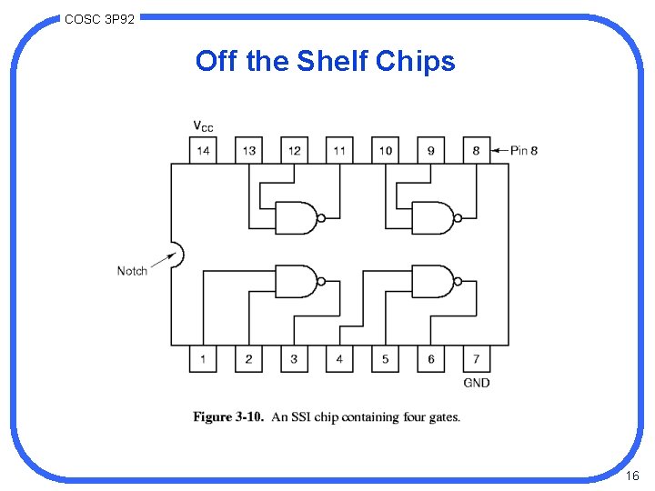 COSC 3 P 92 Off the Shelf Chips 16 