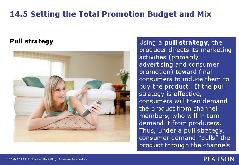 14. 5 Setting the Total Promotion Budget and Mix Pull strategy 116 © 2012 14. 5 Setting the Total Promotion Budget and Mix Pull strategy 116 © 2012